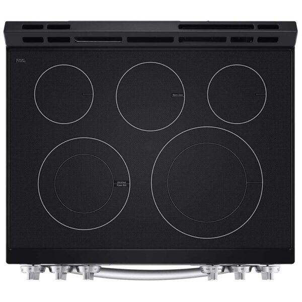 LG LSEL6333F Electric Range, 30 inch Exterior Width, Self Clean, Convection, 5 Burners, 6.3 cu. ft. Capacity, Storage Drawer, Air Fry, 1 Ovens, Stainless Steel colour - Image 5