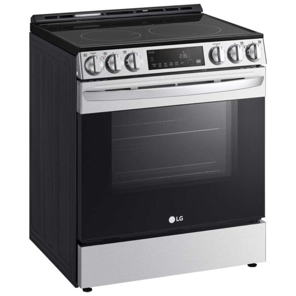 LG LSEL6333F Electric Range, 30 inch Exterior Width, Self Clean, Convection, 5 Burners, 6.3 cu. ft. Capacity, Storage Drawer, Air Fry, 1 Ovens, Stainless Steel colour