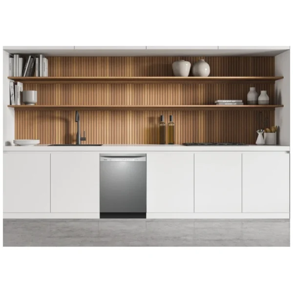 Midea MDF24P1AST Dishwasher, 24 inch Exterior Width, 52 dB Decibel Level, Full Console, Stainless Steel (Interior), 4 Wash Cycles, 14 Capacity (Place Settings), Hard Food Disposal, Wifi Enabled, Stainless Steel colour - Image 7