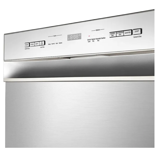 Midea MDF24P2BST Dishwasher, 24 inch Exterior Width, 52 dB Decibel Level, Full Console, Stainless Steel (Interior), 6 Wash Cycles, 12 Capacity (Place Settings), Stainless Steel colour - Image 5