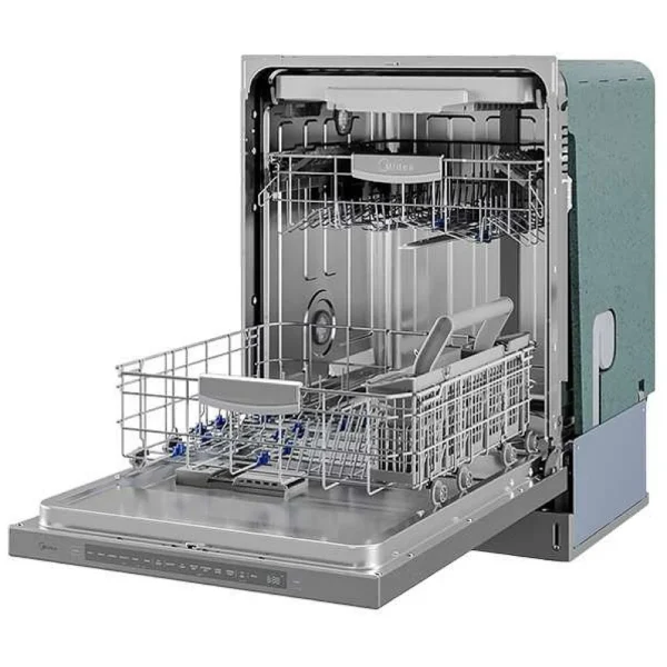 Midea MDT24P4AST Dishwasher, 24 inch Exterior Width, 45 dB Decibel Level, Fully Integrated, Stainless Steel (Interior), 6 Wash Cycles, 16 Capacity (Place Settings), Hard Food Disposal, Wifi Enabled, Stainless Steel colour - Image 2