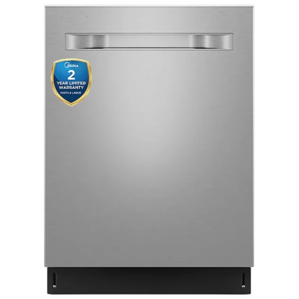 Midea MDT24P4AST Dishwasher, 24 inch Exterior Width, 45 dB Decibel Level, Fully Integrated, Stainless Steel (Interior), 6 Wash Cycles, 16 Capacity (Place Settings), Hard Food Disposal, Wifi Enabled, Stainless Steel colour