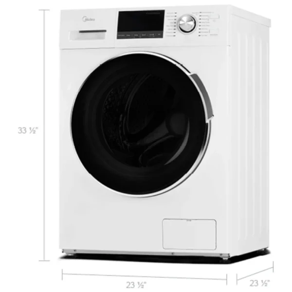 Midea MLC31N5AWW All-in-One Washer Dryer Combo, 23 1/2 inch Width, 3.1 cu. ft. Capacity, 16 Wash Cycles, 5 Temperature Settings, Stackable, 1400 RPM Washer Spin Speed, White colour All-In-One Washer & Dryer - Image 8