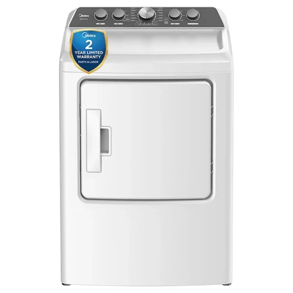 Midea MLE47C4AWW Electric Dryer, 27 inch Width, 6.7 cu. ft. Capacity, 4 Temperature Settings, Steel Drum, White colour