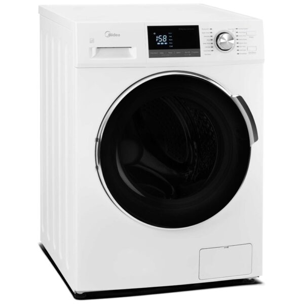 Midea MLH27N5AWWC Compact Washer, 24 inch Width, ENERGY STAR Certified, 3.1 cu. ft. Capacity, 16 Wash Cycles, 5 Temperature Settings, Stackable, 1300 RPM Washer Spin Speed, Water Heater, White colour - Image 3