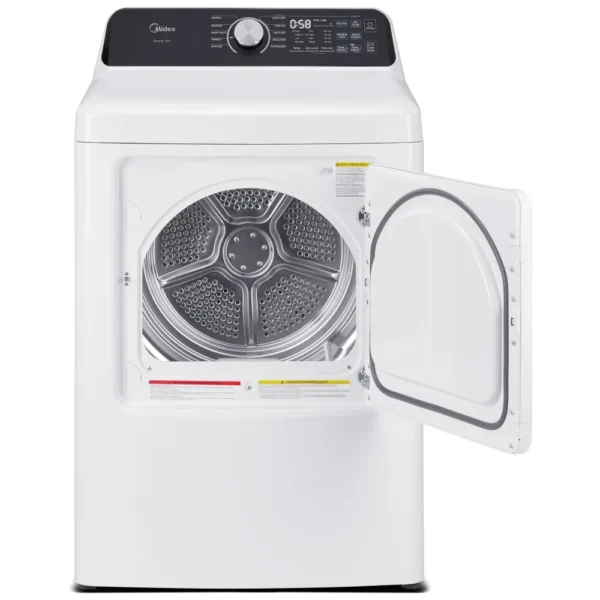 Midea MLTE52M2BWW Electric Dryer, 27 inch Width, 7.0 cu. ft. Capacity, 4 Temperature Settings, Steel Drum, White colour - Image 4