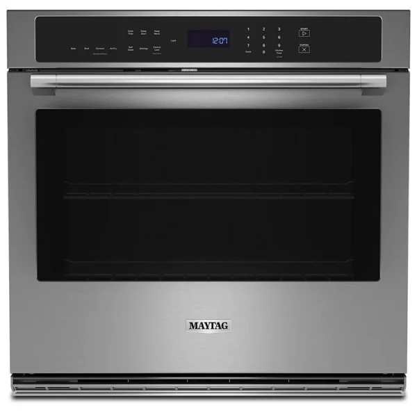 Maytag MOES6027LZ Single Wall Oven, 27 inch Exterior Width, Convection, 4.3 cu. ft. Capacity, Stainless Steel colour Air Fry, True European Convection