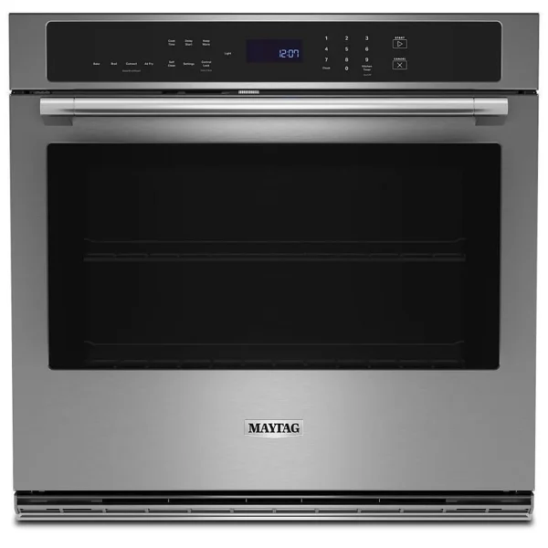 Maytag MOES6030LZ Single Wall Oven, 30 inch Exterior Width, Convection, 5 cu. ft. Capacity, Stainless Steel colour True European Convection, Air Fry