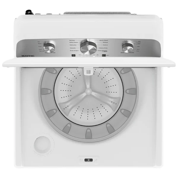 Maytag MVW4505MW Top Load Washer, 27 3/4 inch Width, Agitator, 5.2 cu. ft. Capacity, 11 Wash Cycles, 5 Temperature Settings, 770 RPM Washer Spin Speed, White colour Contains Agitator - Image 3