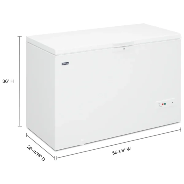 Maytag MZC5216LW Chest Freezer, 55 1/4 inch Width, 16 cu. ft. Capacity, Manual, Interior Light (Freezer), White colour Garage Ready in Freezer Mode Chest Freezer - Image 3