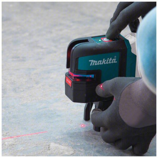 MAKITA Self-Leveling Cross-Line Laser: 2 Lines and 4 Dots, Red Beam, 0 Planes, ±1/8 in Accuracy - Image 4