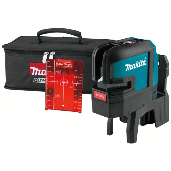 MAKITA Self-Leveling Cross-Line Laser: 2 Lines and 4 Dots, Red Beam, 0 Planes, ±1/8 in Accuracy