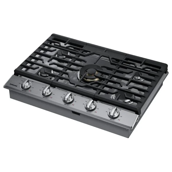 Samsung NA30N7755TS - NA30N7755TS/AA Gas Cooktop, 30 inch Exterior Width, 5 Burners, Stainless Steel colour Wok Grate, Illuminated Knob - Image 3