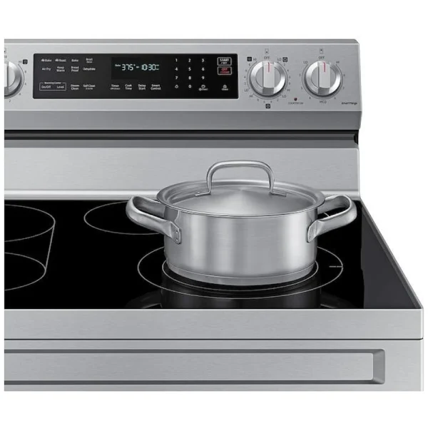 Samsung NE63A6711SS - NE63A6711SS/AC Electric Range, 30 inch Exterior Width, Self Clean, Convection, 5 Burners, 6.3 cu. ft. Capacity, Storage Drawer, Air Fry, 1 Ovens, Stainless Steel colour Air Fry Tray Included, True European Convection, Aluminum Griddle - Image 5