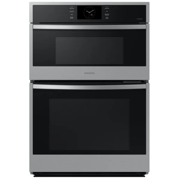 Samsung NQ70CG600DSRAA Microwave Wall Oven Combo, 30 inch Exterior Width, Convection, Self Clean, 7 cu. ft. Capacity, Temperature Probe, Wifi Enabled, Stainless Steel colour Air Fry, Air Sous Vide, Temperature Probe, Steam Cooking, True European Convection, Telescopic Gliding Extension Rack