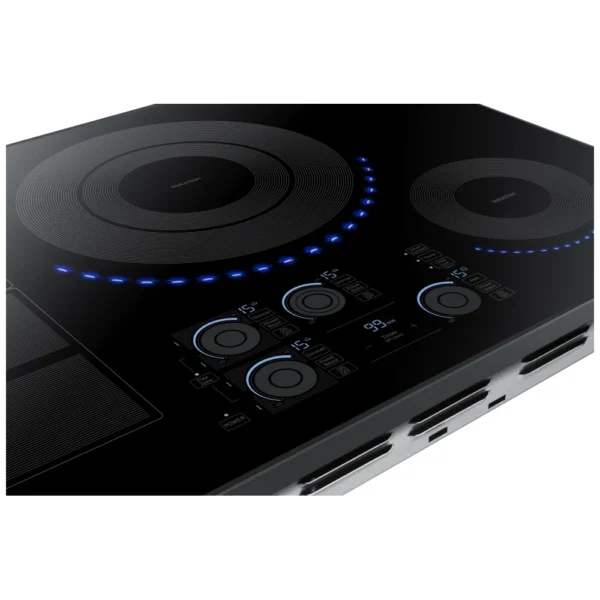 Samsung NZ30K7880UG - NZ30K7880UG/AA Induction Cooktop, 30 inch Exterior Width, 4 Burners, Induction, Black Stainless Steel colour Virtual Flame,Magnetic Knob + Digital Touch, FlexZone - Image 5