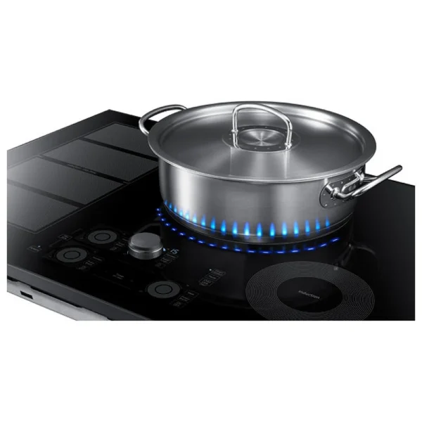 Samsung NZ36K7880UG - NZ36K7880UG/AA Induction Cooktop, 36 inch Exterior Width, 5 Burners, Induction, Black colour Virtual Flame, Magnetic Knob + Digital Touch, FlexZone - Image 6