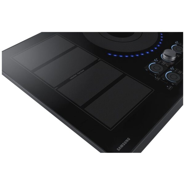 Samsung NZ36K7880UG - NZ36K7880UG/AA Induction Cooktop, 36 inch Exterior Width, 5 Burners, Induction, Black colour Virtual Flame, Magnetic Knob + Digital Touch, FlexZone - Image 5