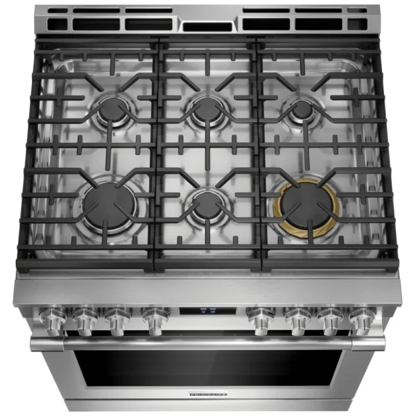 Frigidaire Professional PCFG3080AF Gas Range, 30 inch Exterior Width, Self Clean, Convection, 6 Burners, 6.0 cu. ft. Capacity, Air Fry, 1 Ovens, Stainless Steel colour Air Sous Vide, Telescopic Gliding Extension Rack, Temperature Probe, Griddle, True European Convection - Image 7