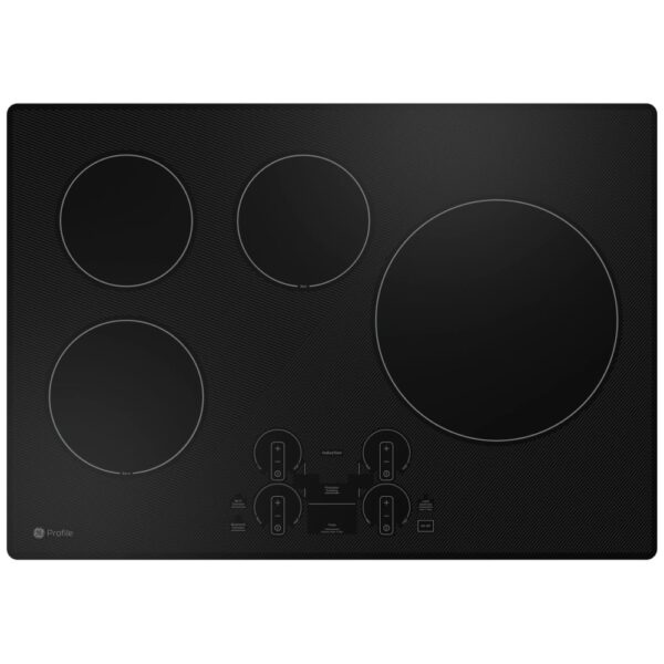 GE Profile PHP7030DTBB Induction Cooktop, 30 inch Exterior Width, 4 Burners, Induction, Black colour ADA Compliant, Control Lock