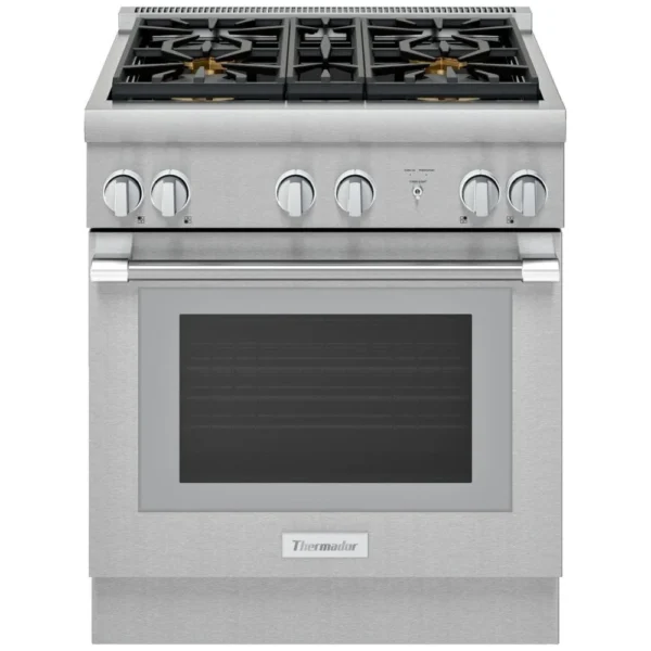 Thermador PRG304WH Gas Range, 30 inch Exterior Width, Convection, 4 Burners, 5.1 cu. ft. Capacity, 1 Ovens, Stainless Steel colour - Image 4