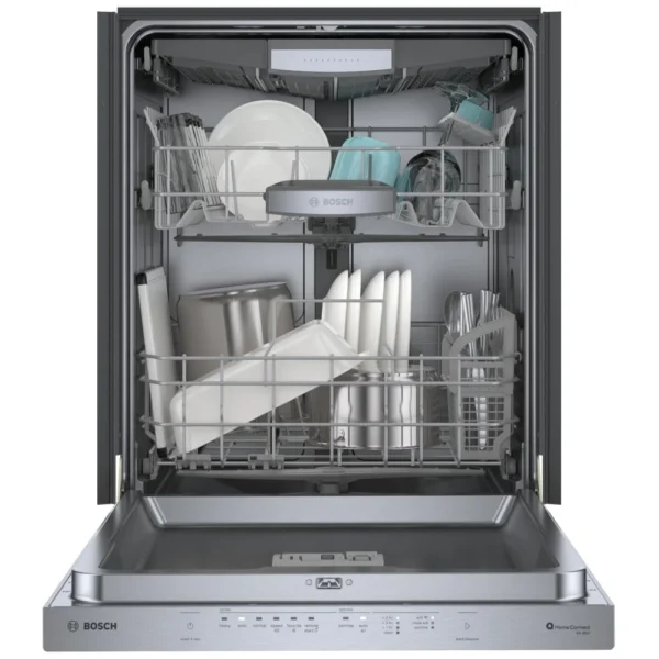 Bosch 500 Series SHP65CM5N Dishwasher, 24 inch Exterior Width, 44 dB Decibel Level, Fully Integrated, Stainless Steel (Interior), 8 Wash Cycles, 16 Capacity (Place Settings), Wifi Enabled, Stainless Steel colour AutoAir® - Image 5