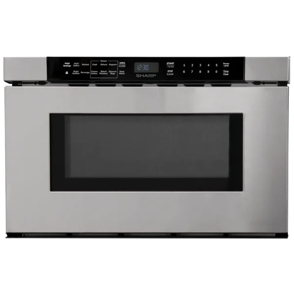 Sharp SMD2443JSC Microwave Drawer, 1.2 cu. ft. Capacity, 950W Watts, 24 inch Exterior Width, Stainless Steel colour