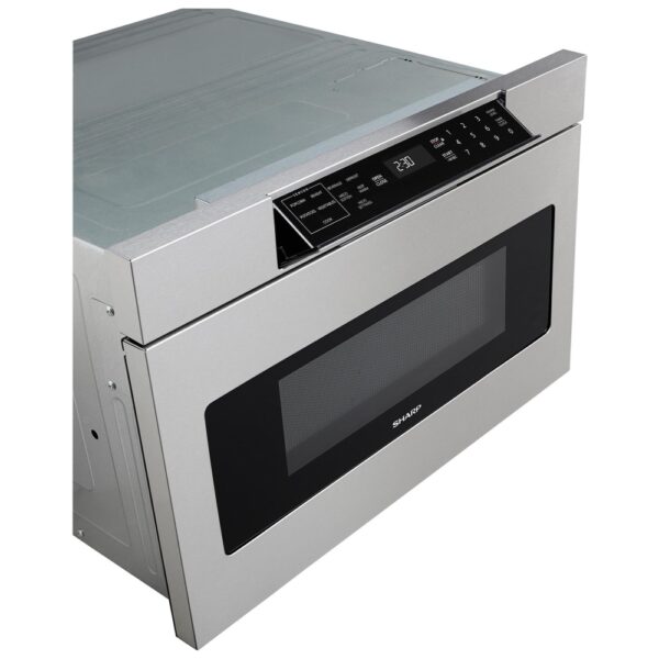 Sharp SMD2477ASC Microwave Drawer, 1.2 cu. ft. Capacity, 950W Watts, 24 inch Exterior Width, Stainless Steel colour Auto-Touch Control System, Sensor Cook Settings - Image 2