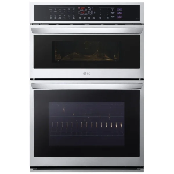 LG WCEP6427F Microwave Wall Oven Combo, 30 inch Exterior Width, Convection, Self Clean, 6.4 cu. ft. Capacity, Temperature Probe, Wifi Enabled, Stainless Steel colour Steam Sous Vide, Steam Cooking, Air Fry & True Convection