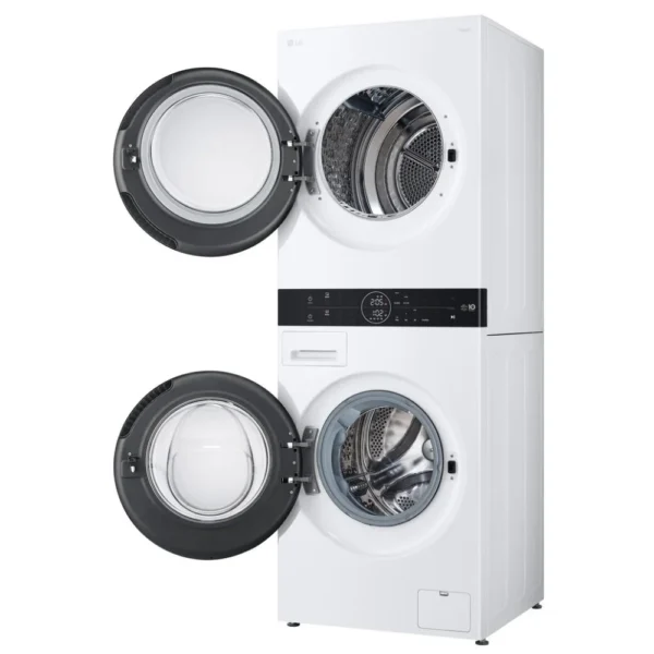 LG WKHC152HWA 24 inch Width Washer & Dryer Set, AI DD, TurboWash 360, Washtower, White colour Washer: 6 Wash Cycles, 1300 RPM Spin Speed, Wifi Enabled, 3.1 cu. ft. Capacity Dryer: 4.2 cu. ft. Capacity, Electric - Image 5