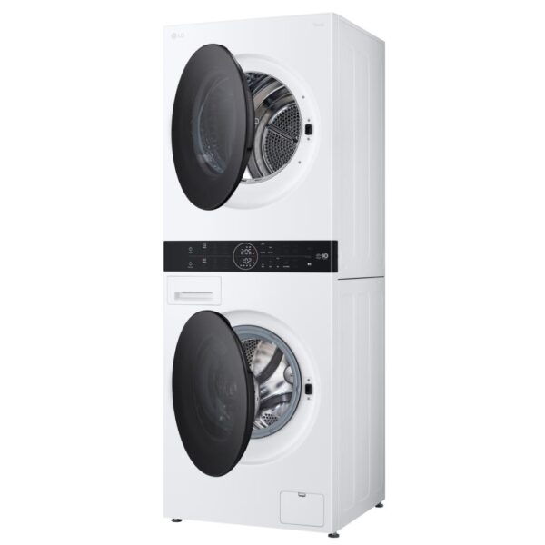 LG WKHC152HWA 24 inch Width Washer & Dryer Set, AI DD, TurboWash 360, Washtower, White colour Washer: 6 Wash Cycles, 1300 RPM Spin Speed, Wifi Enabled, 3.1 cu. ft. Capacity Dryer: 4.2 cu. ft. Capacity, Electric - Image 6