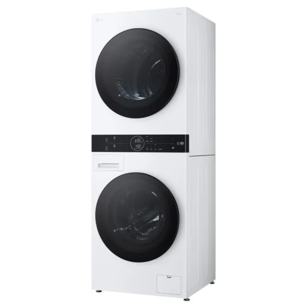 LG WKHC152HWA 24 inch Width Washer & Dryer Set, AI DD, TurboWash 360, Washtower, White colour Washer: 6 Wash Cycles, 1300 RPM Spin Speed, Wifi Enabled, 3.1 cu. ft. Capacity Dryer: 4.2 cu. ft. Capacity, Electric - Image 3