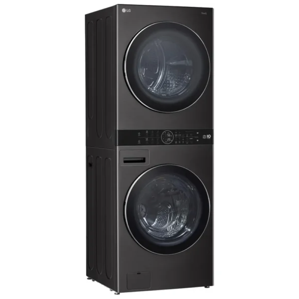 LG WKHC252HBA 27 inch Width Washer & Dryer Set, AI DD, TurboWash 360, Washtower, Black Stainless Steel colour Washer: 6 Wash Cycles, Wifi Enabled, 5.8 cu. ft. Capacity Dryer: 7.8 cu. ft. Capacity, Electric - Image 5