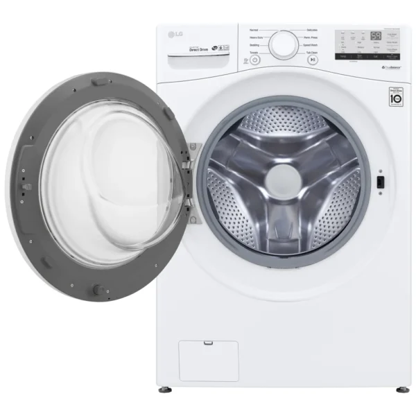 LG WM3400CW Front Load Washer, 27 inch Width, ENERGY STAR Certified, 5.2 cu. ft. Capacity, 8 Wash Cycles, 5 Temperature Settings, Stackable, 1300 RPM Washer Spin Speed, White colour - Image 5