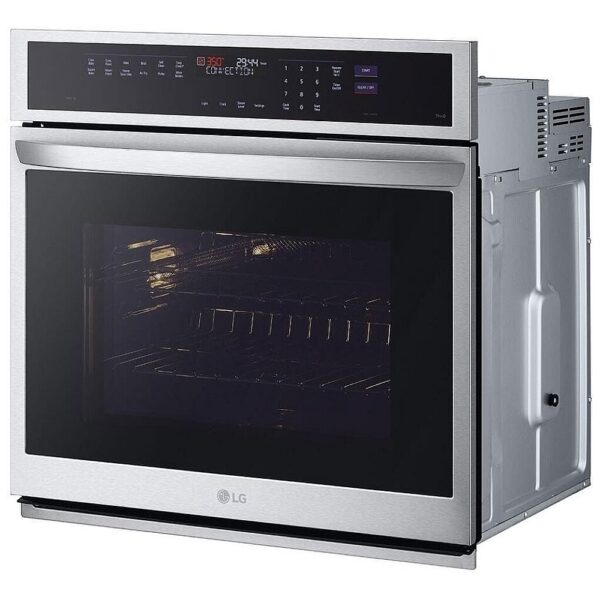 LG WSEP4727F Single Wall Oven, 30 inch Exterior Width, Convection, Self Clean, 6.4 cu. ft. Capacity, Temperature Probe, Wifi Enabled, Stainless Steel colour Air Fry, True European Convection - Image 9