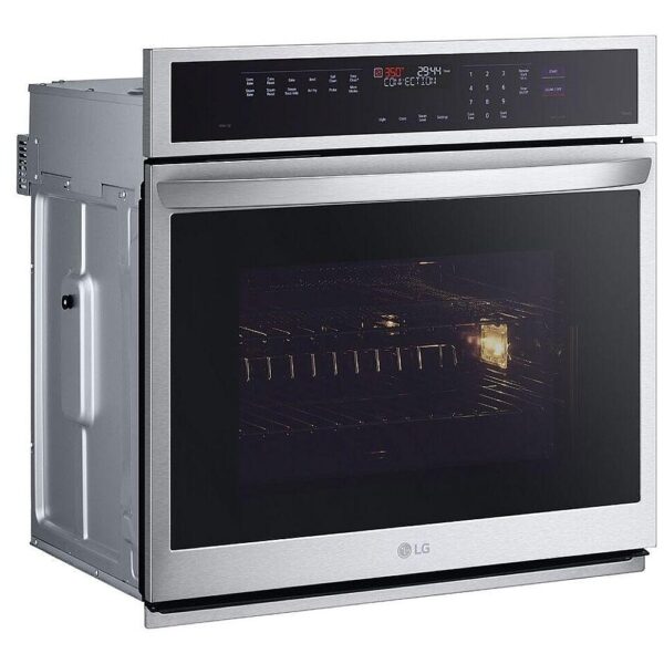 LG WSEP4727F Single Wall Oven, 30 inch Exterior Width, Convection, Self Clean, 6.4 cu. ft. Capacity, Temperature Probe, Wifi Enabled, Stainless Steel colour Air Fry, True European Convection - Image 3