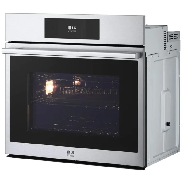 LG Studio WSES4728F Single Wall Oven, 30 inch Exterior Width, Convection, 4.7 cu. ft. Capacity, Stainless Steel colour InstaView Window, Telescopic Gliding Extension Rack, Soft Close Door, True European Convection, Steam Sous Vide, Air Fry - Image 2