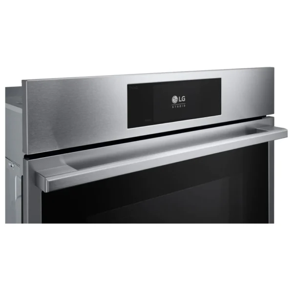 LG Studio WSES4728F Single Wall Oven, 30 inch Exterior Width, Convection, 4.7 cu. ft. Capacity, Stainless Steel colour InstaView Window, Telescopic Gliding Extension Rack, Soft Close Door, True European Convection, Steam Sous Vide, Air Fry - Image 4