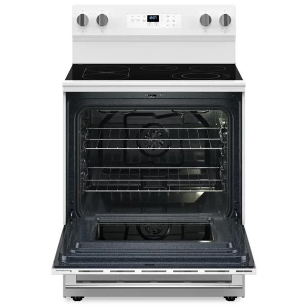 Maytag YMFES6030RW Electric Range, 30 inch Exterior Width, Self Clean, Convection, 5 Burners, 5.3 cu. ft. Capacity, Storage Drawer, Air Fry, White colour - Image 3