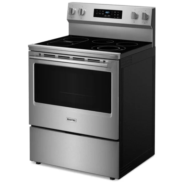 Maytag YMFES6030RZ Electric Range, 30 inch Exterior Width, Self Clean, Convection, 5 Burners, 5.3 cu. ft. Capacity, Storage Drawer, Air Fry, Stainless Steel colour - Image 3