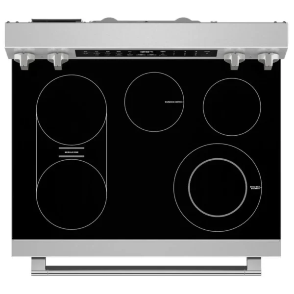 Maytag YMFES8030RZ Electric Range, 30 inch Exterior Width, Self Clean, Convection, 5 Burners, 5.3 cu. ft. Capacity, Storage Drawer, Air Fry, 1 Ovens, FingerPrint Resistant Stainless Steel colour - Image 4