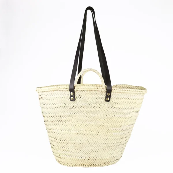 Straw Tote Bag, Strap Reusable Grocery Bag, Woven Bag - Image 4