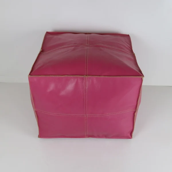 Leather Pouf Ottoman, Seat Cushion, Floor Cushion, Footstool - Image 4