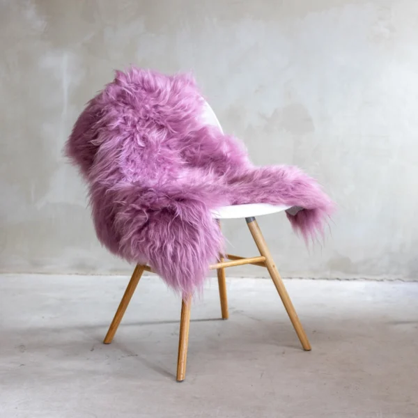 Icelandic Sheepskin Dyed |  Color dark pink