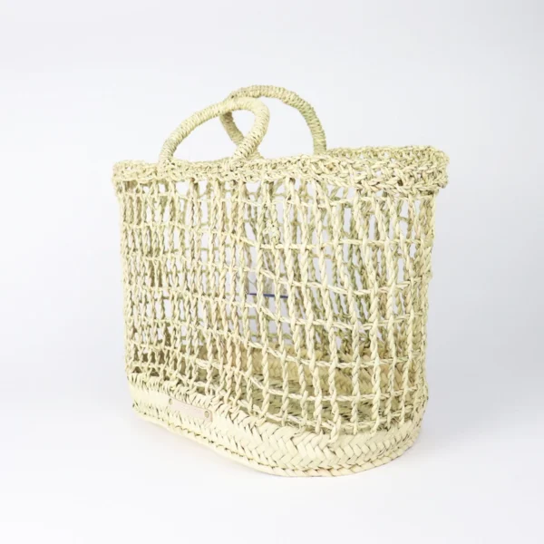 French Basket, Straw Tote Bag, Grocery Bag, Woven Bag - Image 3