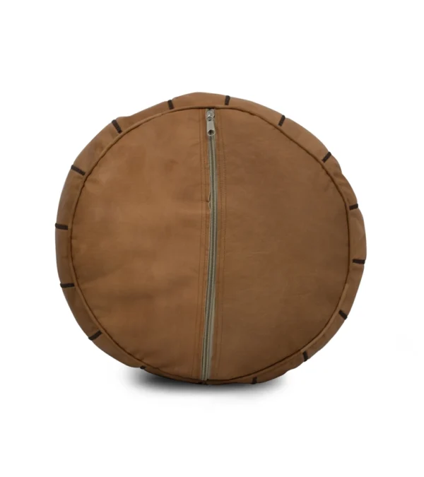 Leather Pouf Ottoman, Seat Cushion, Floor Cushion, Footstool - Image 8