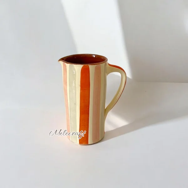 Handmade Striped Ceramic Mugs – Colorful Artisan Drinkware - Image 6