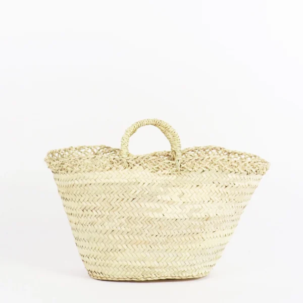 French Basket, Straw Tote Bag, Grocery Bag, Woven Bag - Image 2