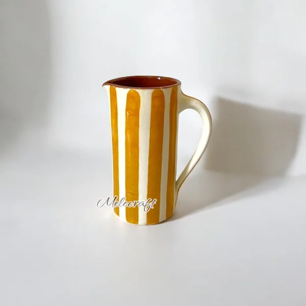 Handmade Striped Ceramic Mugs – Colorful Artisan Drinkware - Image 7