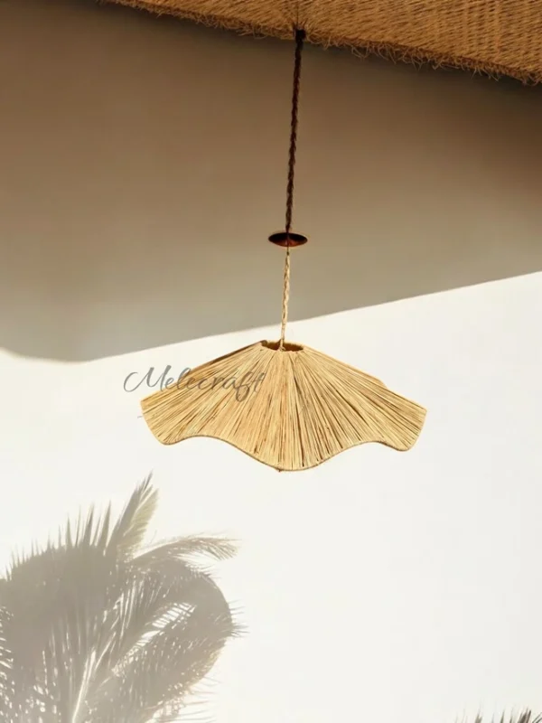 Natural Raffia Pendant Light